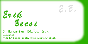 erik becsi business card